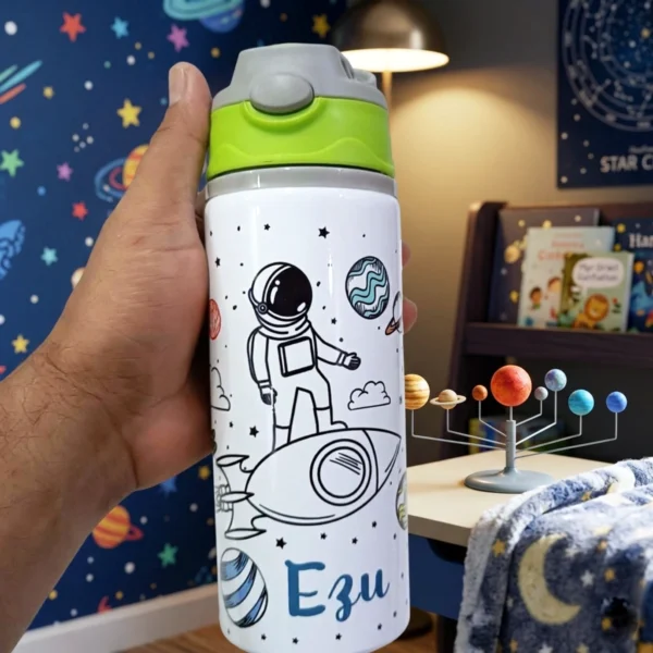 Personalized Astronaut Water Bottle