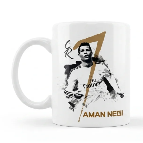 Custom Name Ronaldo Ceramic Coffee Mug - Image 3