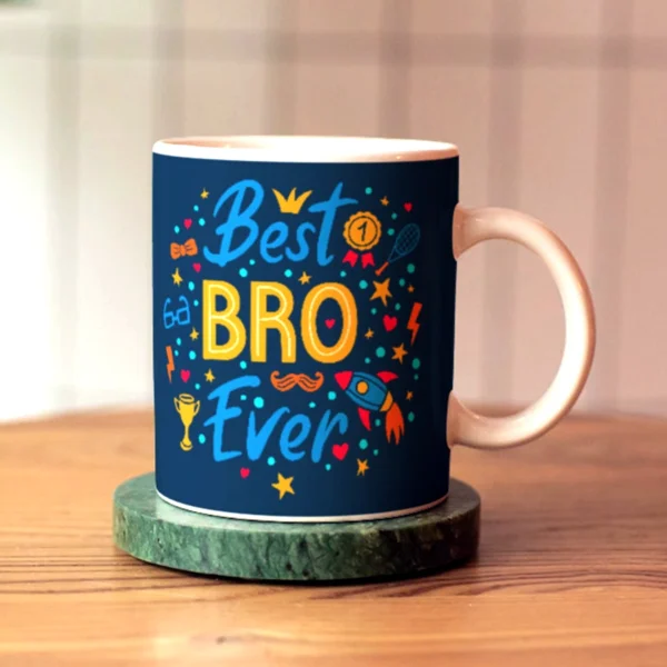 Best Brother Doodle Style Ceramic Coffee Mug - Image 3