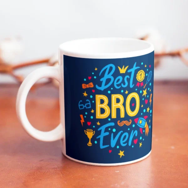 Best Brother Doodle Style Ceramic Coffee Mug