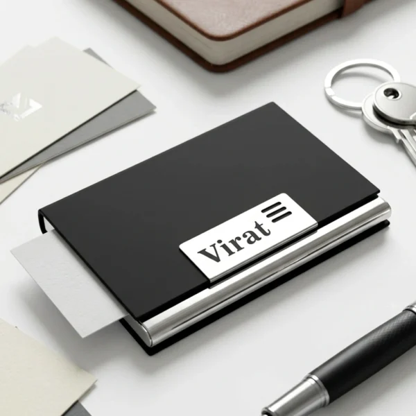 Custom Name Card Holder with Magnetic Closure - Image 3