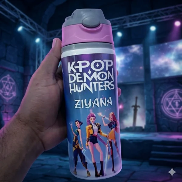 Personalized KPOP Demon Hunters Kids Bottle - Image 2