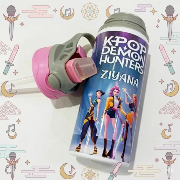 Personalized KPOP Demon Hunters Kids Bottle - Image 3