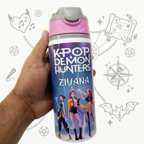Personalized KPOP Demon Hunters Kids Bottle - Image 5