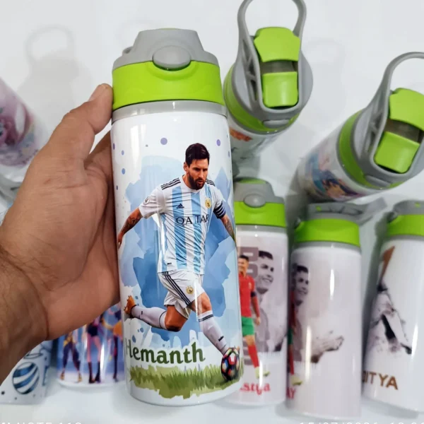 Personalized Messi Kids Water Bottle - Image 2