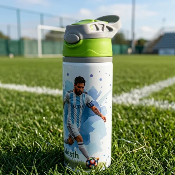 Personalized Messi Kids Water Bottle - Image 4