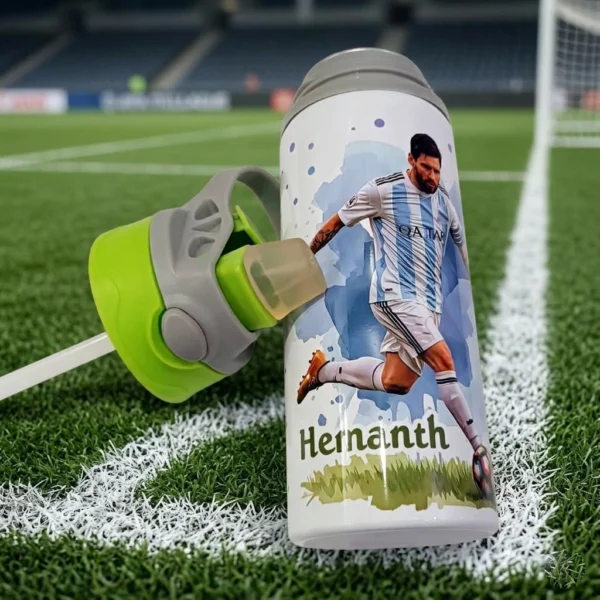 Personalized Messi Kids Water Bottle