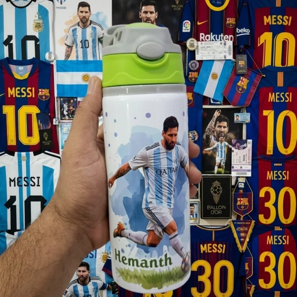 Personalized Messi Kids Water Bottle - Image 5