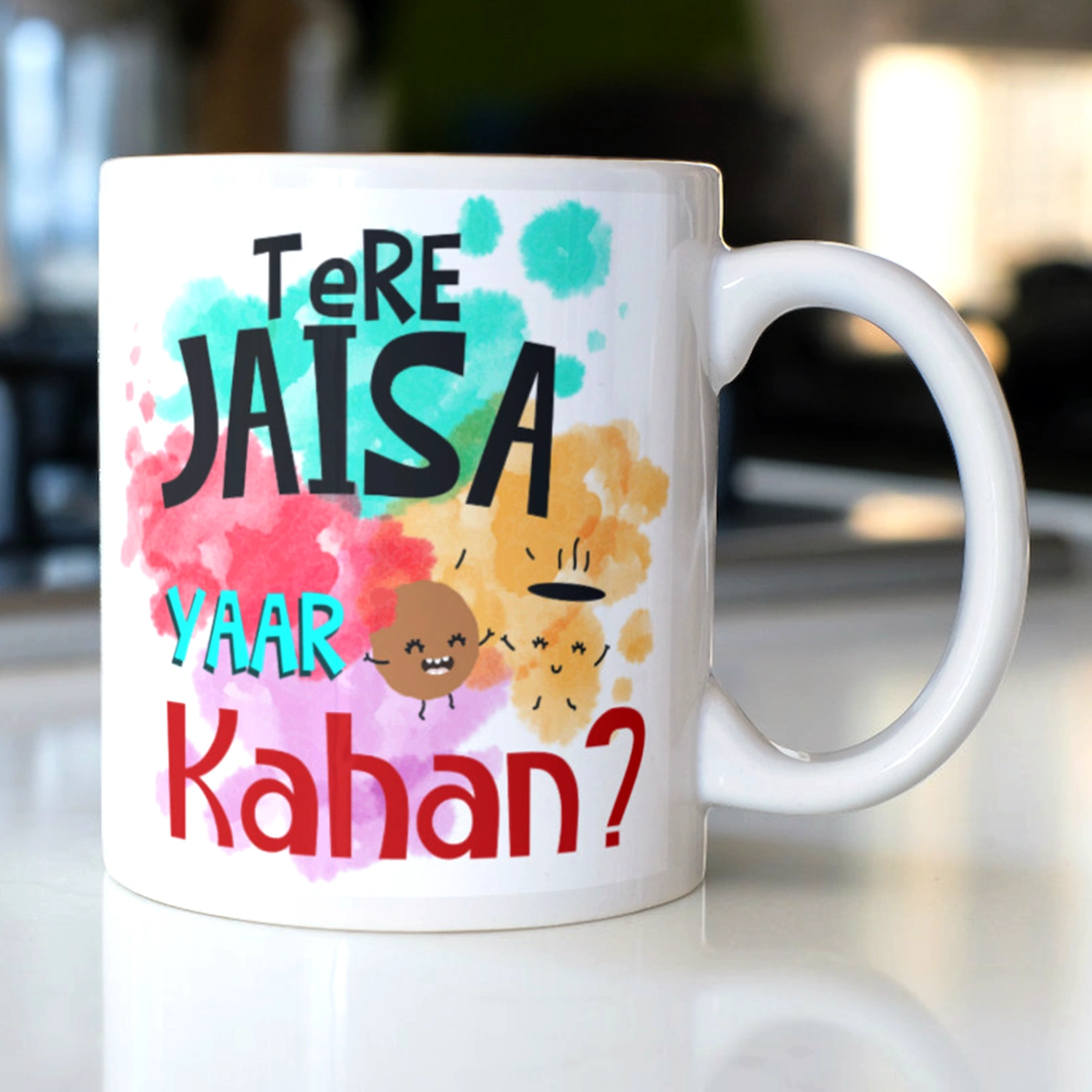 tere-jaisa-yaar-kaha-mug-PR01 Tere Jaisa Yaar Kahan Printed Ceramic Coffee Mug - Image 1
