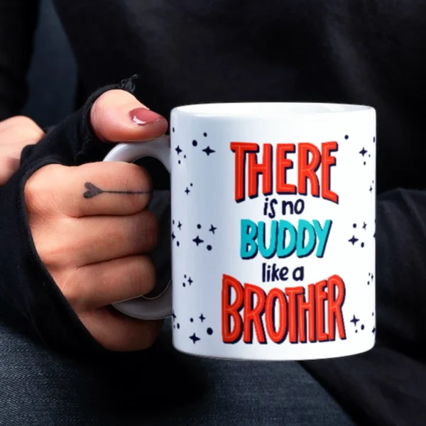 There Is No Buddy Like a Brother' Ceramic Coffee Mug - Image 3